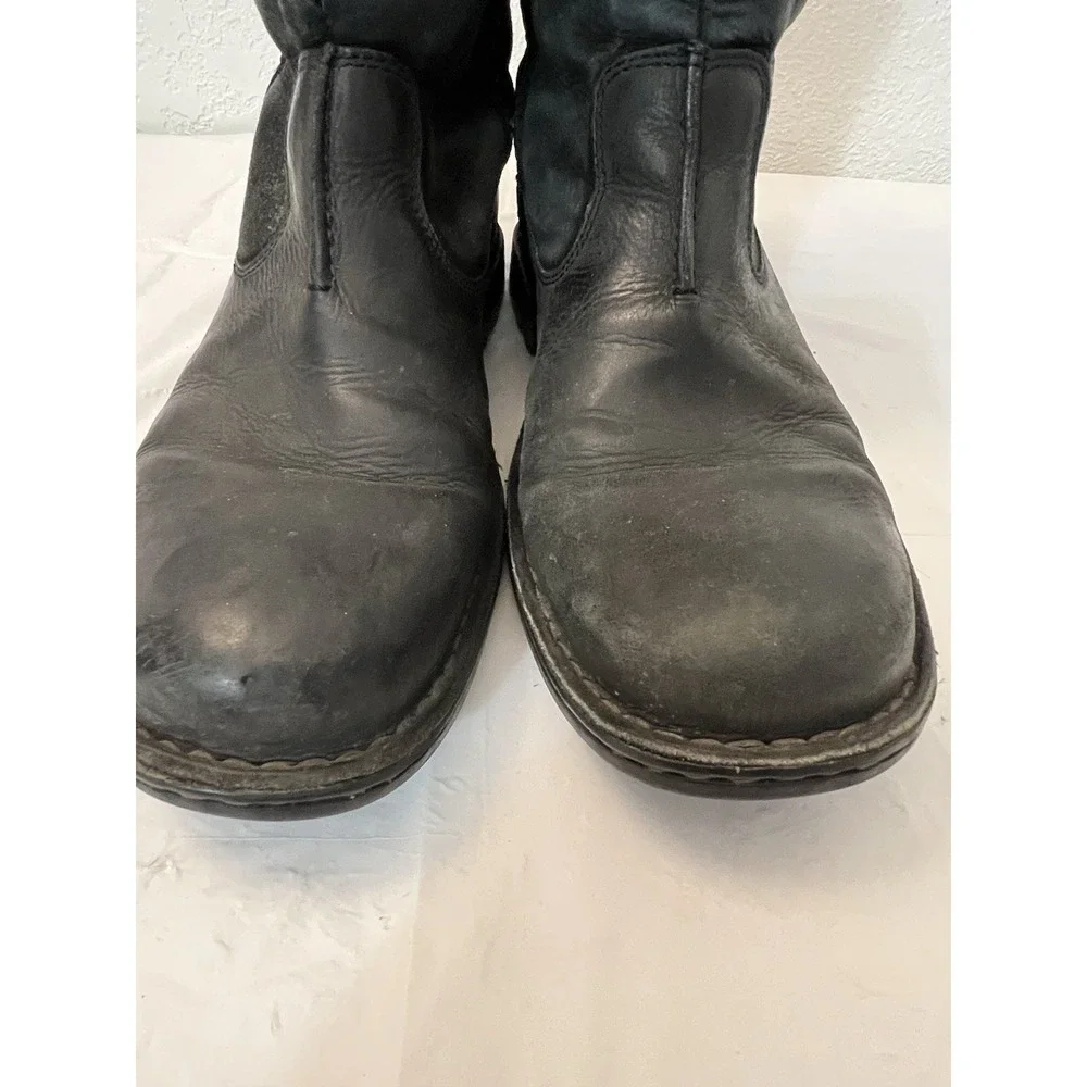 UGG Hartsville Boots Black Leather Suede Waterproof Sheepskin 5626 Mens‎ 11